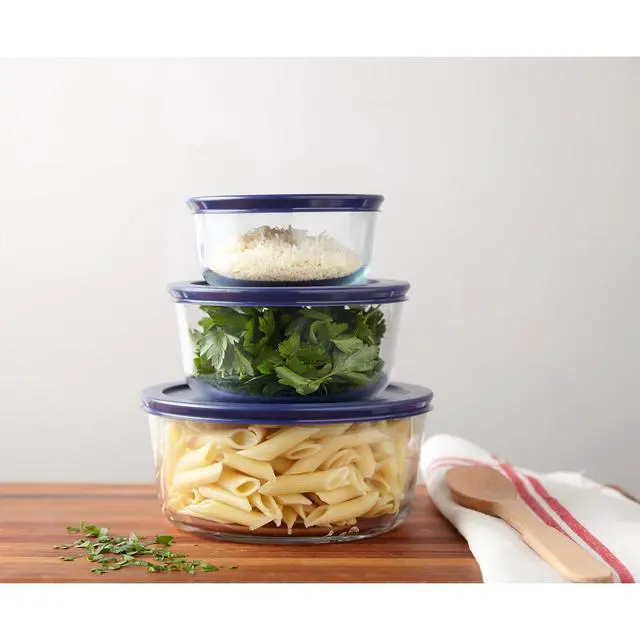 Alt view image 4 of 6 - Simply Store (3-Pack) Glass Food Storage Containers Set, (2, 4 & 7 Cup) Meal Prep Containers With Plastic BPA-Free Lids, Dishwasher & Microwave Safe