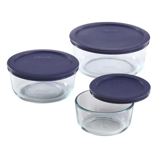 Alt view image 2 of 6 - Simply Store (3-Pack) Glass Food Storage Containers Set, (2, 4 & 7 Cup) Meal Prep Containers With Plastic BPA-Free Lids, Dishwasher & Microwave Safe