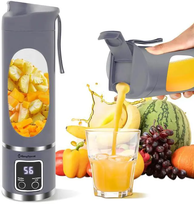 Main image of Portable Blender Personal Electric USB, 500ML Portable juicer Shakes and Smoothies Blender, Small Blenders, Mixing, Compact, Convenient and Versatile, Blue