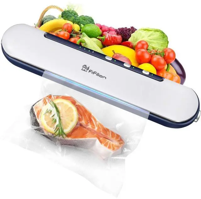 Main image of Portable Vacuum Sealer Machine, Cordless & Rechargeable, 1500mAh Battery, 60Kpa Strong Suction, One-Touch Food Saver for Dry/Moist/Oily Items, Compact Design with Built-in Cutter