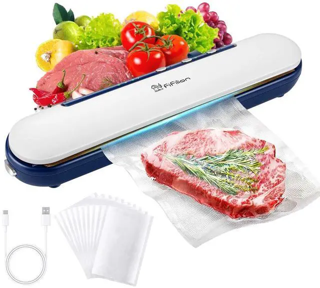 Main image of Portable Vacuum Sealer Machine, Cordless & Rechargeable, 1500mAh Battery, 60Kpa Strong Suction, One-Touch Food Saver for Dry/Moist/Oily Items, Compact Design with Built-in Cutter