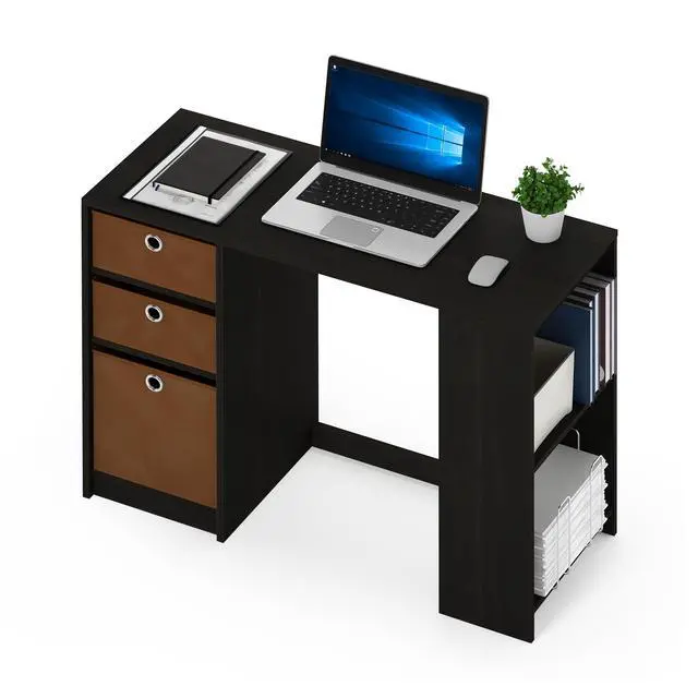 Alt view image 6 of 7 - Computer Study Writing Desk, Espresso, Model:15110EXBR
