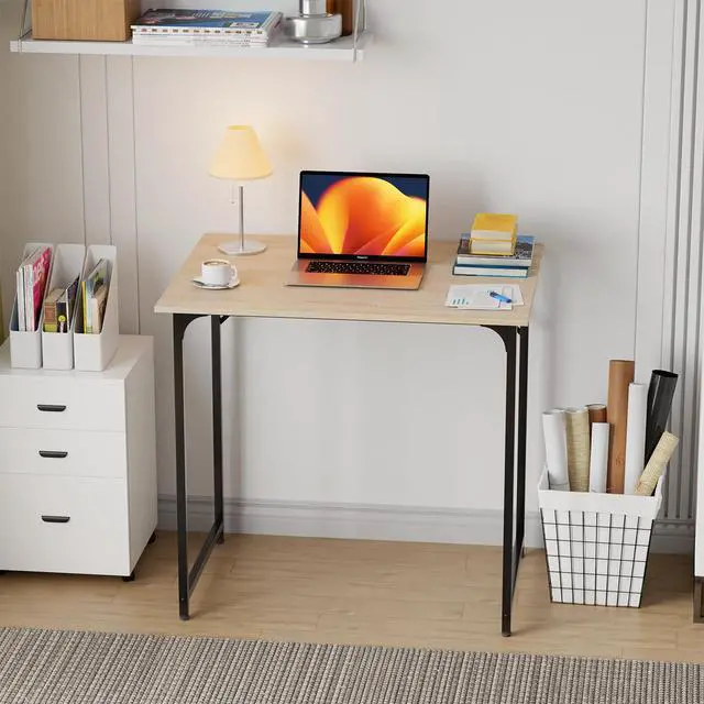 Alt view image 3 of 7 - 32 inches Office Small Computer Desk/Home Office Desk/Study Student Writing Desk/Modern Simple Style Desk,Nature