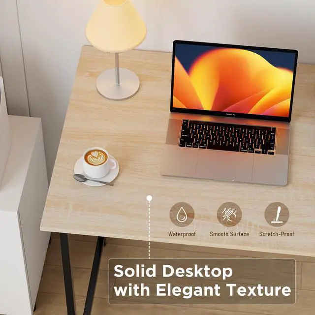 Alt view image 4 of 7 - 32 inches Office Small Computer Desk/Home Office Desk/Study Student Writing Desk/Modern Simple Style Desk,Nature