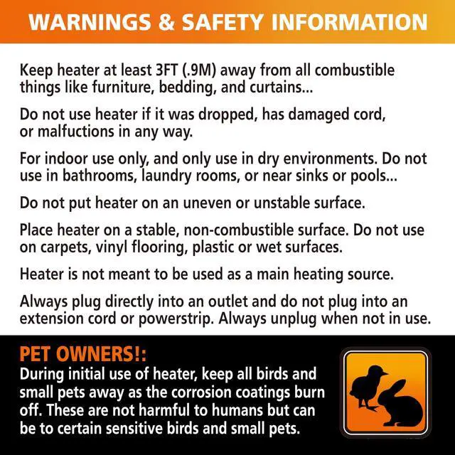 Alt view image 6 of 7 - CZ442E Personal Energy Save Ceramic Heater - 1500W Portable with Adjustable Thermostat, Tip-Over Switch & Overheat Protection, Black