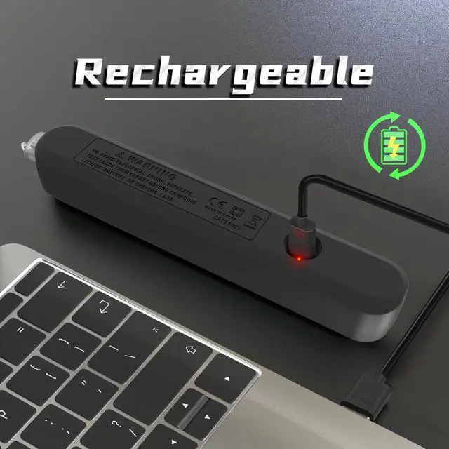 Alt view image 4 of 7 - Voltage Tester, Non-Contact with 3-Phase Rotation Indicator & Signal Percentage, Rechargeable AC Electrical Voltage Detector Pen, High/Low Sensitivity with 6 Ranges, 3-Mode Alarm with Analog Bar