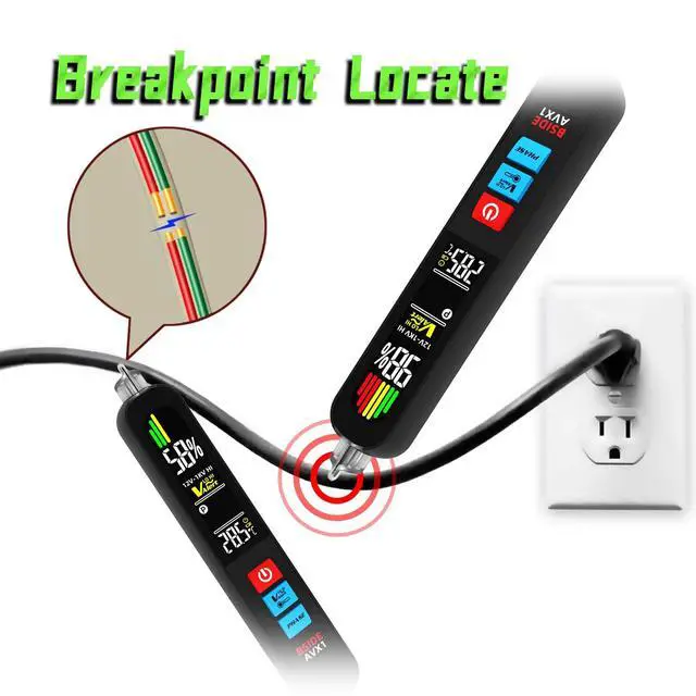 Alt view image 7 of 7 - Voltage Tester, Non-Contact with 3-Phase Rotation Indicator & Signal Percentage, Rechargeable AC Electrical Voltage Detector Pen, High/Low Sensitivity with 6 Ranges, 3-Mode Alarm with Analog Bar