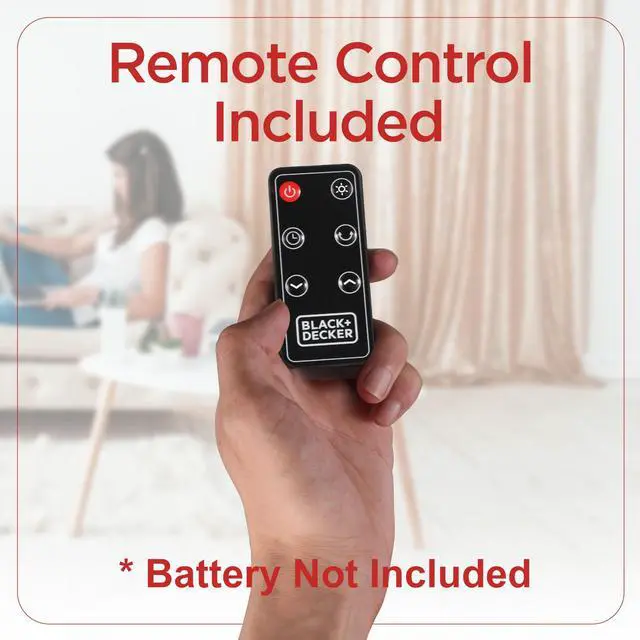 Alt view image 2 of 7 - Oscillating Space Heater, Portable Heater with Remote Control, Ceramic Small Space Heater with Two Heat Settings & LED Display, Small Heater 1500W