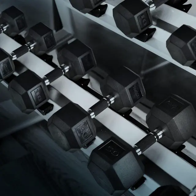 Alt view image 5 of 7 - Hex Dumbbell Rubber Grip - Heavy Weight Dumbbell - 10lbs