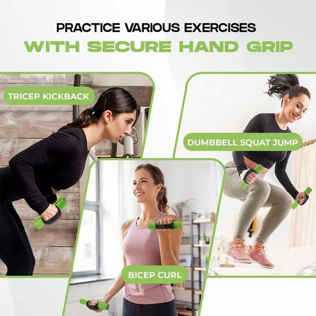 Alt view image 6 of 7 - 3lbs Dumbbell Hand Weights for Walking/Travel Weights for Exercising with Adjustable Straps, Foam Cover, Color Coded Weight Options