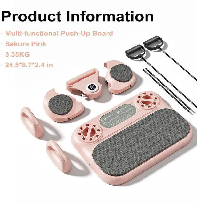 Alt view image 7 of 7 - Upgraded Pilates Reformer, Pilates Board Equipment Home Pilates Machine Kit with Timer / Ab Workout Equipment / Multifunctional Push-Up Board / Resistance Bands / Balance Board for Women Home Workout