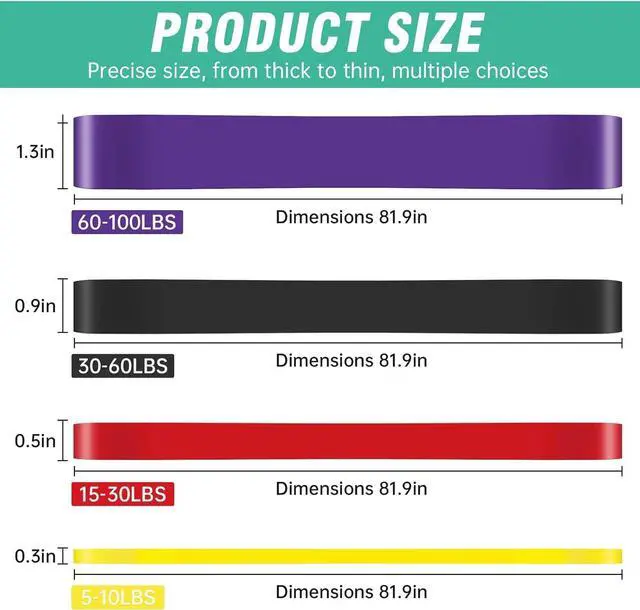 Alt view image 2 of 7 - Resistance Band, Pull Up Bands, Pull Up Assistance Bands, Workout Bands, Exercise Bands, Resistance Bands Set for Legs, Working Out, Muscle Training, Physical Therapy, Shape Body, Men and Women1