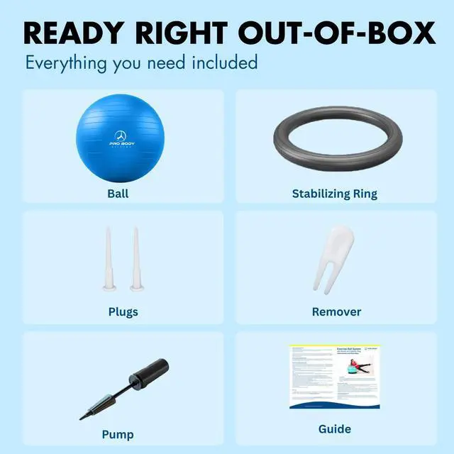 Alt view image 7 of 7 - Yoga Ball Chair, Exercise Ball Chair with Base or Stand for Home Office Desk Sitting or Workout, Balance Ball & Stability Ball Seat for Back, abs (Black, 23-26 inches/58-65 cm)