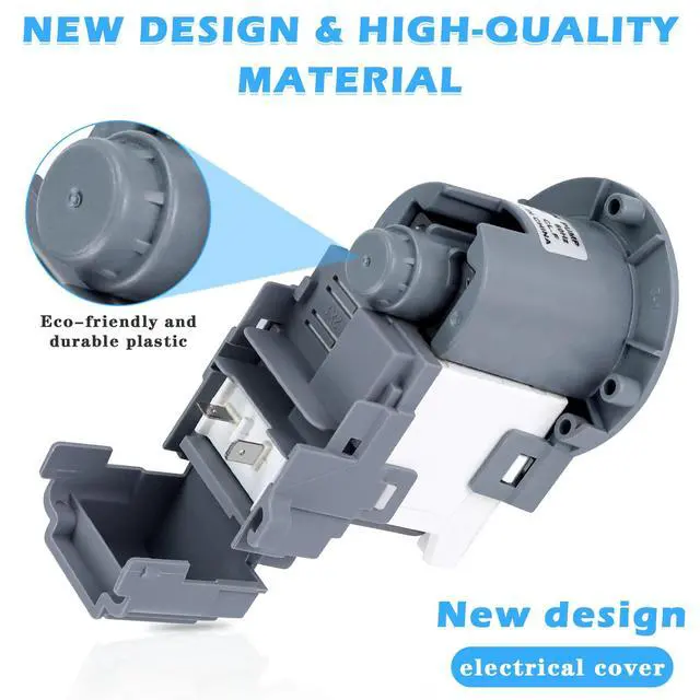 Alt view image 2 of 6 - New Washer Drain Pump DC31-00054D DC31-00187A PX3516-01 for Samsung | Washing Machine Models in the WA4, WA5, WF2, WF3, WF4, and WF5 series by
