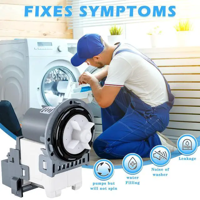Alt view image 5 of 6 - New Washer Drain Pump DC31-00054D DC31-00187A PX3516-01 for Samsung | Washing Machine Models in the WA4, WA5, WF2, WF3, WF4, and WF5 series by