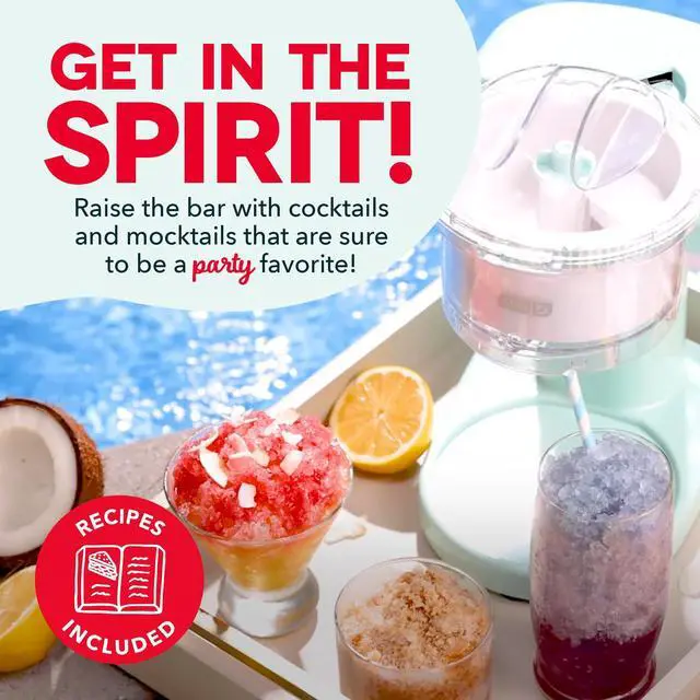 Alt view image 5 of 5 - Shaved Ice Maker - Frozen Dessert Maker for Snow Cones, Slushies, Cocktails & More - Easy to Use & Clean - Space-Saving Design - Aqua