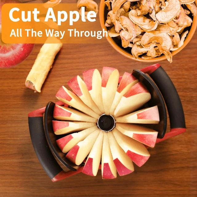 Alt view image 4 of 7 - Cut 16 Thin Slices All the Way Through, HEAVY - DUTY Stainless Steel Apple Corer & Slicer for Fruits & Vegetables - Dishwasher Safe