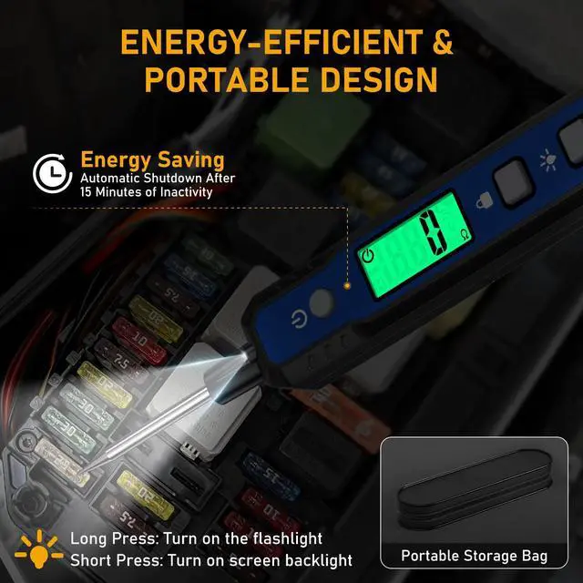 Alt view image 5 of 7 - Auto Test Light, 0.8-100V DC Voltage Power Circuit Probe Tester