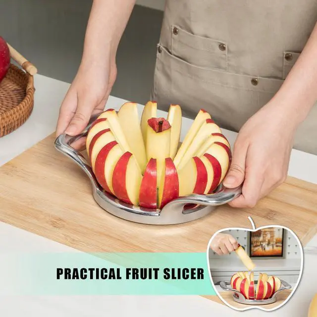 Alt view image 2 of 7 - 5.5 Inch Extra Large 16-Slice Apple Corer, Heavy Duty Divider Wedger Cutter