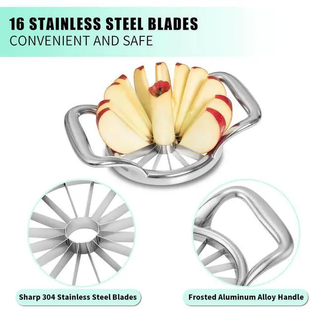 Alt view image 5 of 7 - 5.5 Inch Extra Large 16-Slice Apple Corer, Heavy Duty Divider Wedger Cutter