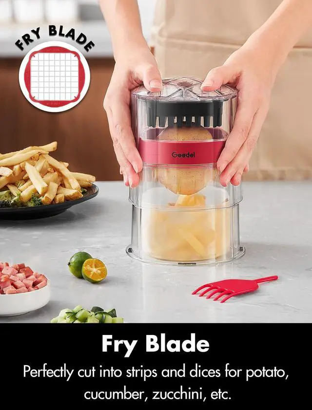 Alt view image 2 of 7 - French Fry Cutter, Potato Cutter, Apple Slicer and Corer, 3 Blades