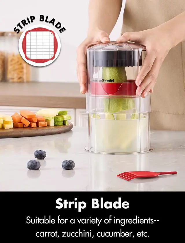 Alt view image 4 of 7 - French Fry Cutter, Potato Cutter, Apple Slicer and Corer, 3 Blades