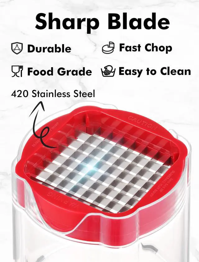 Alt view image 5 of 7 - French Fry Cutter, Potato Cutter, Apple Slicer and Corer, 3 Blades