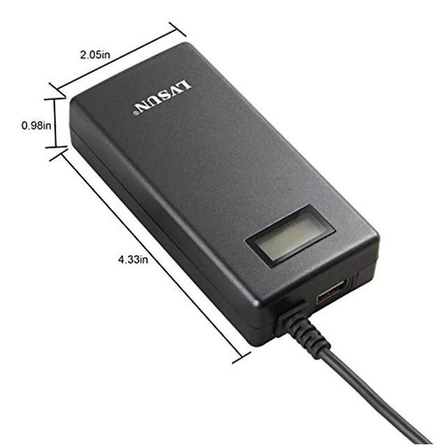 Alt view image 2 of 7 - Slim Universal Laptop Charger 70W Replacement AC Adapter with Multi Connectors for HP BM Lenovo Thinkpad Dell Acer Delta Gateway Liteon Samsung Notebooks and More with 5V 2.1A USB Port, Grey