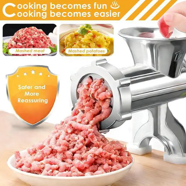 Alt view image 2 of 7 - Meat Grinder Manual Mincer for Home Use - Sausage Maker Table Mount Pork Mincer Sausage Stuffer Funnel Make Homemade Burger Patties Hand