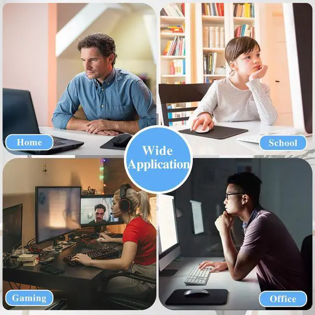 Alt view image 7 of 7 - 20 Pack Mouse Pad with Stitched Edge,2mm Black Mouse Pads,Mousepads with Non Slip Rubber Base,Premium-Textured & Waterproof Mousepad for Computers Laptop Office Home,8.7x7.1In