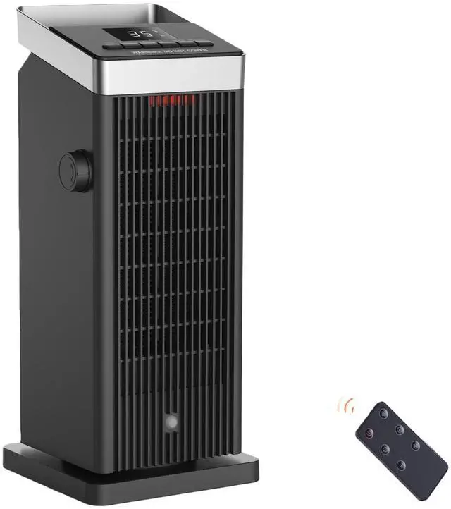 Main image of Space Heater for Indoor Use, 1500W Fast Heating Electric Heater with Thermostat, 90°Oscillating PTC Ceramic Heater, 24H Timer