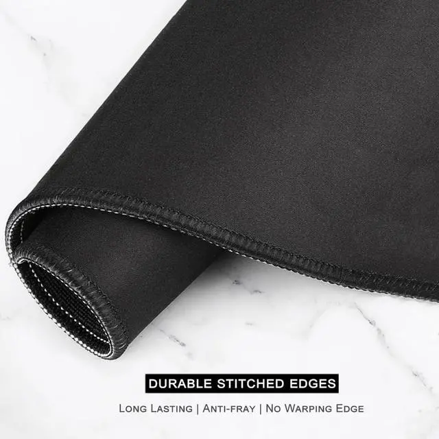 Alt view image 5 of 7 - Desk Mouse Pad, Oversized Forest Desk Mat 35.4 x 15.7 Inch, Extended Long Gaming Mousepad Non-Slip Rubber Base Stitched Edges XXL Ultra Large Thin Full Desk Pad for PC Laptop Gaming Work
