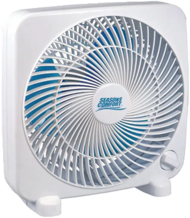 Main image of 9 Inch Tabletop Box Fan, 3 Speeds, Quiet Table Fan With Strong Airflow, Energy Efficient Small Box Fan, Portable - Fan for Bedroom, Kitchen, Bathroom, Office, Dorm & Workshop