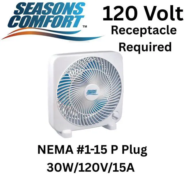 Alt view image 4 of 7 - 9 Inch Tabletop Box Fan, 3 Speeds, Quiet Table Fan With Strong Airflow, Energy Efficient Small Box Fan, Portable - Fan for Bedroom, Kitchen, Bathroom, Office, Dorm & Workshop