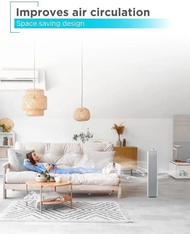 Alt view image 2 of 7 - Box Fan with 3 Speed Settings, 20 Box Fan with Carrying Handle, Rotary Knob and Recessed Cord Storage, Portable Fan and Cooling Fan for Home, Office, Garage, Basement & More