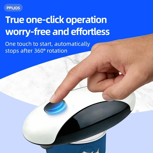 Alt view image 5 of 7 - Electric Can Opener, Rechargeable Hands Free Kitchen Gadget, White | Automatic One-Touch Operation, Safe Smooth Edge, USB-C Charging, Easy Grip, Senior Friendly, Works With All Common Cans