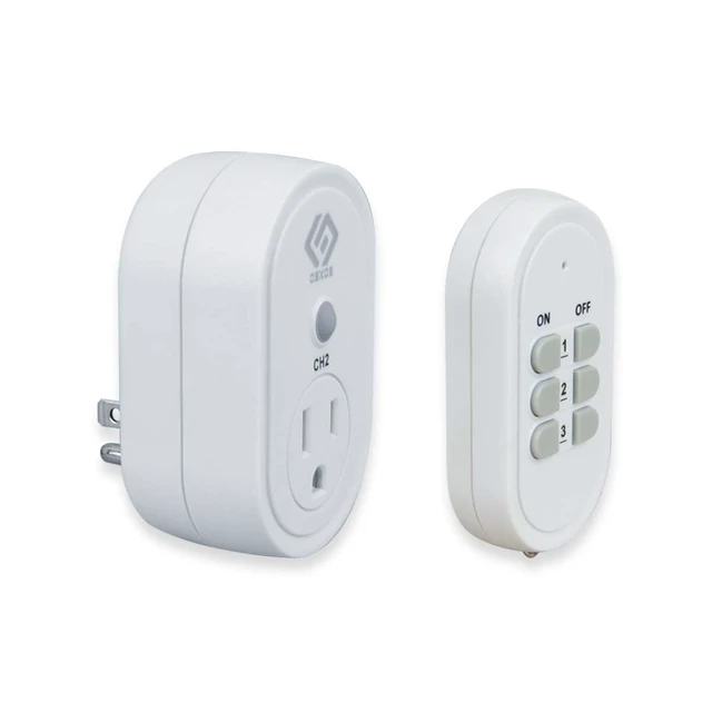 Alt view image 2 of 5 - Indoor Wireless Remote Control Outlets 100-Foot RF Range, 3 Receivers & 1 Remote, Expandable Remote Light Switch for Household Appliances, Battery Included, 15A/1/2HP, UL Listed