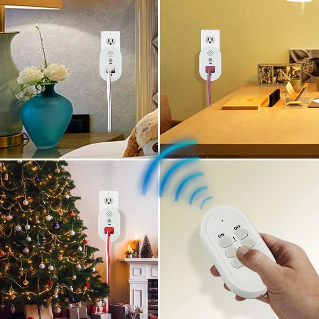 Alt view image 5 of 5 - Indoor Wireless Remote Control Outlets 100-Foot RF Range, 3 Receivers & 1 Remote, Expandable Remote Light Switch for Household Appliances, Battery Included, 15A/1/2HP, UL Listed