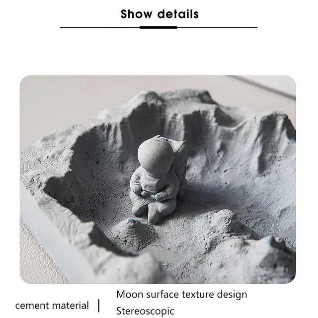 Alt view image 3 of 6 - Cool Ashtray, Home Decor, Moon Space Elements, Portable Modern Ashtray Cigar Ashtray Outdoor Indoor Desktop Smoking Ashtray Home Office Fashion Decor Gifts For Men And Women