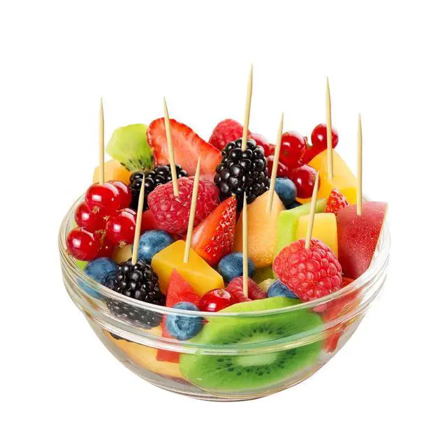 Alt view image 6 of 7 - Wood Bamboo Individually Cello Wrapped Toothpicks 2.5Inch Pack 1000 High-class Appetizer Picks Sturdy Food Pick for Appetizers Cocktails Fruit Olive picks.