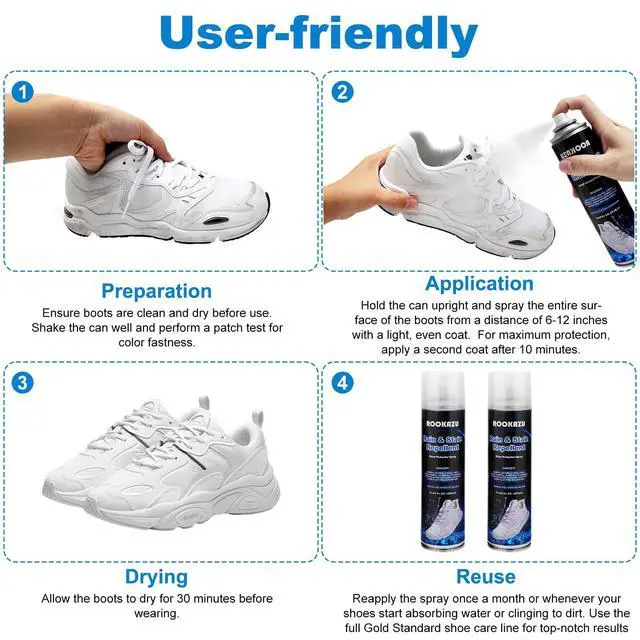 Alt view image 5 of 7 - Shoe Protector Spray, 11.84 Fl Oz, Rain and Stain Waterproof for Leather, Suede, Sneakers, Boots