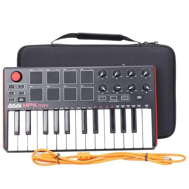 Alt view image 7 of 7 - Hard Case Replacement for Akai Professional MPK Mini MKII/MPK Mini Play 25 Key USB MIDI Keyboard Controller