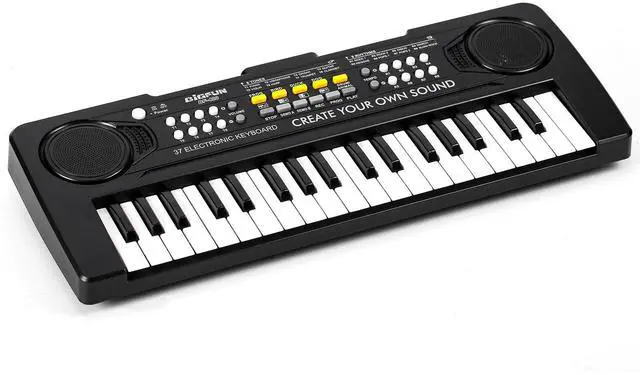 Main image of 37 Keys Keyboard Piano for Kids, Early Learning Educational Portable Electronic Musical Instrument Toys Gifts for 3 4 5 6 7 8 9 Year Old Boys and Girls (Black)