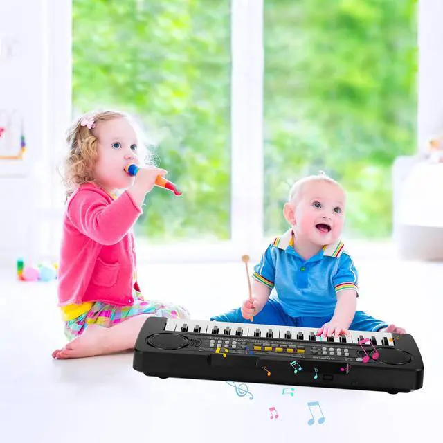 Alt view image 7 of 7 - 37 Keys Keyboard Piano for Kids, Early Learning Educational Portable Electronic Musical Instrument Toys Gifts for 3 4 5 6 7 8 9 Year Old Boys and Girls (Black)