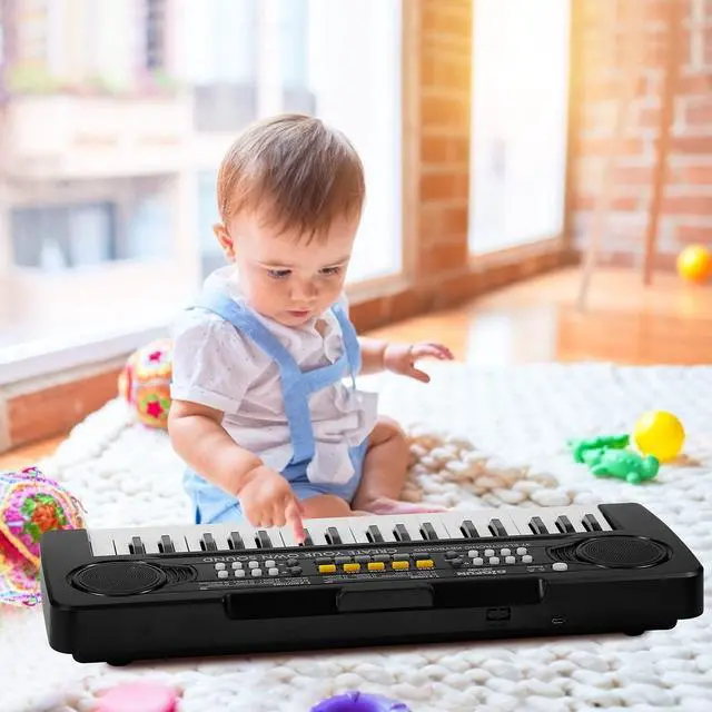 Alt view image 6 of 7 - 37 Keys Keyboard Piano for Kids, Early Learning Educational Portable Electronic Musical Instrument Toys Gifts for 3 4 5 6 7 8 9 Year Old Boys and Girls (Black)