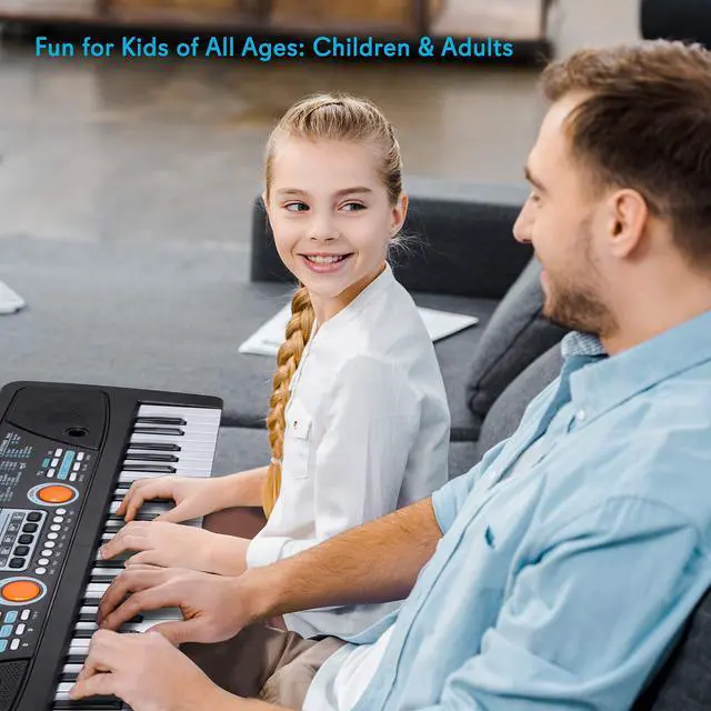 Alt view image 5 of 7 - 49-Key Electric Piano Keyboard Portable Digital Music Keyboard with Drum Pad, Microphone, Record & Playback Mode for Beginners and Kids