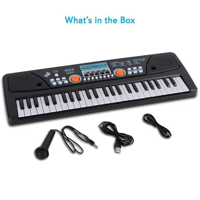 Alt view image 7 of 7 - 49-Key Electric Piano Keyboard Portable Digital Music Keyboard with Drum Pad, Microphone, Record & Playback Mode for Beginners and Kids