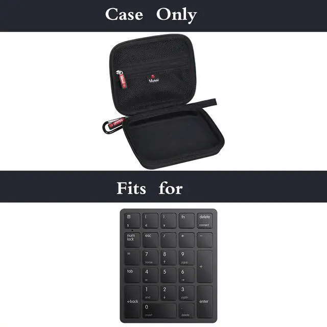 Alt view image 6 of 7 - Numeric Pad Hard Case Compatible with havit Bluetooth Number Pad Wireless Numeric Keypad Numpad 26 Keys, Case Only