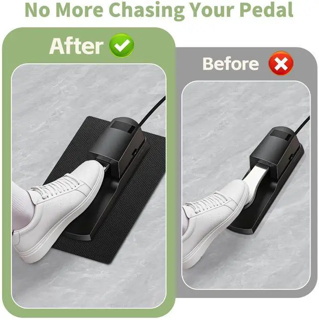 Alt view image 5 of 6 - Non-Slip Piano Sustain Pedal Mat 10" x 7.5" Premium Keyboard Sustain Foot Pedal Support Pad for Enhanced Stability, Carpet & Hardwood Floor Protection (Black, 1 PC)