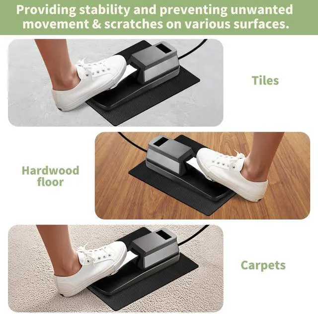Alt view image 4 of 6 - Non-Slip Piano Sustain Pedal Mat 10" x 7.5" Premium Keyboard Sustain Foot Pedal Support Pad for Enhanced Stability, Carpet & Hardwood Floor Protection (Black, 1 PC)